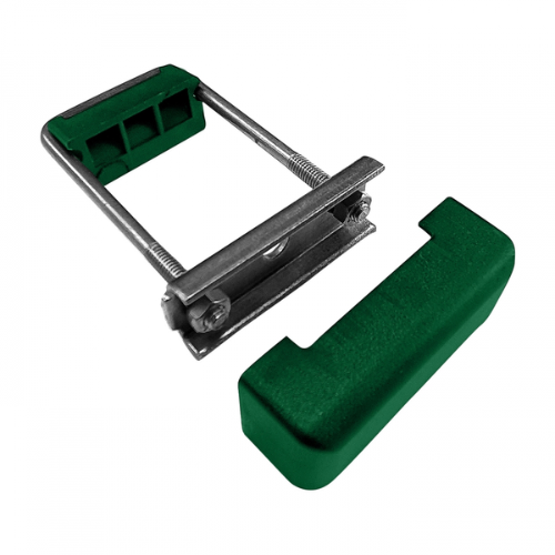 Obujmica za stup 60X40mm zeleni (nehrđajući U +PVC)