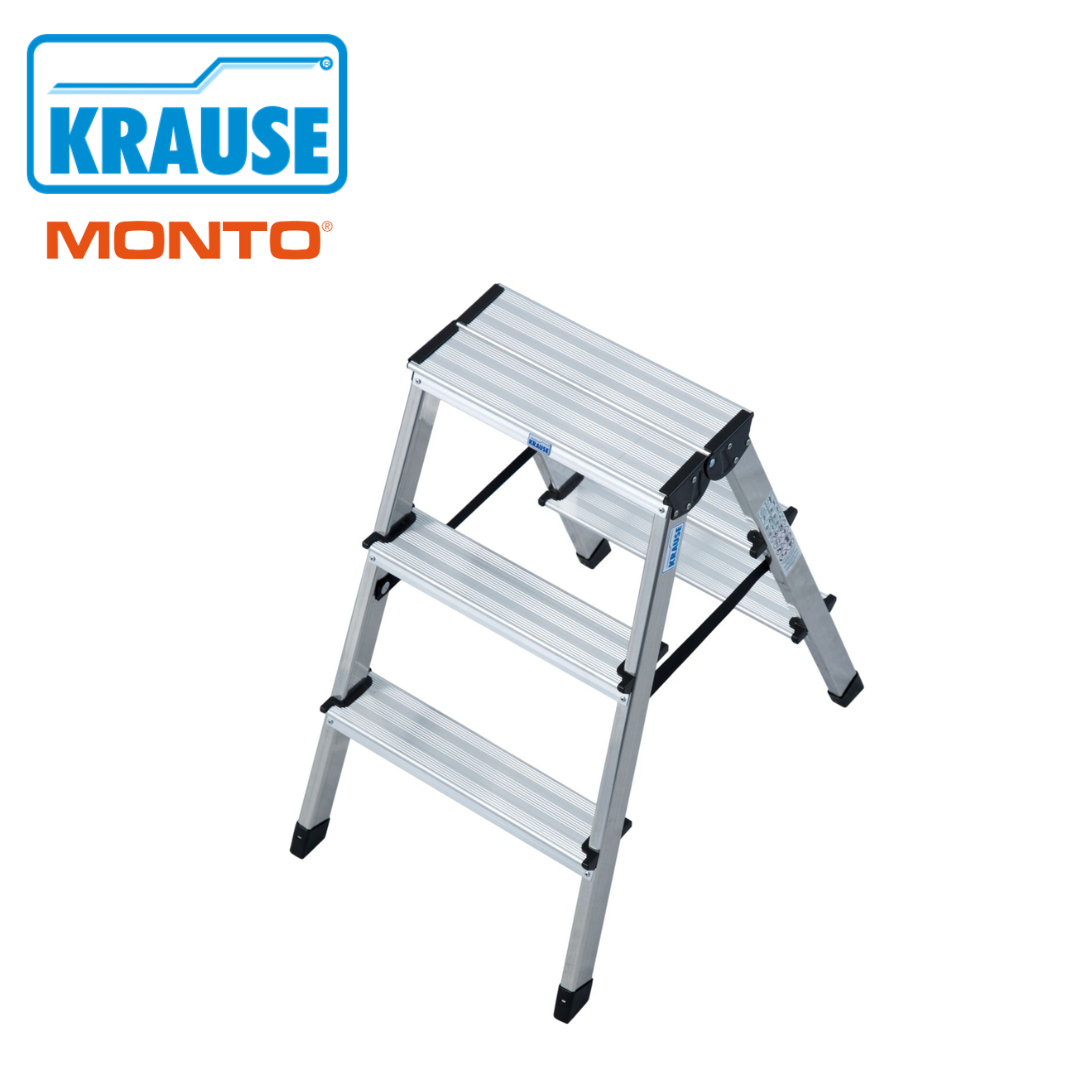 KRAUSE Monto Dopplo aluminijske sklopive ljestve s 2x3 gazišta