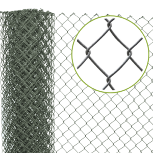 Pletivo u roli od pocinčane žice + PVC antracit 200 cm - otvor oka: 65x65 mm - promjer: 1,8 mm + PVC - 2,75 mm - 25 m