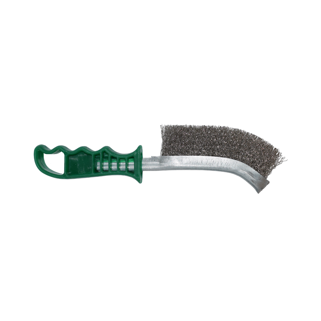 Abraboro žičana četka sa zelenom drškom 140mm