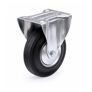 Kotač 125 mm crni gumeni fiksni (nosivost:110 kg)
