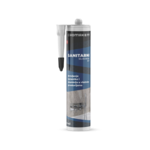 Cromakem sanitarni silikonski kit crni 280ml