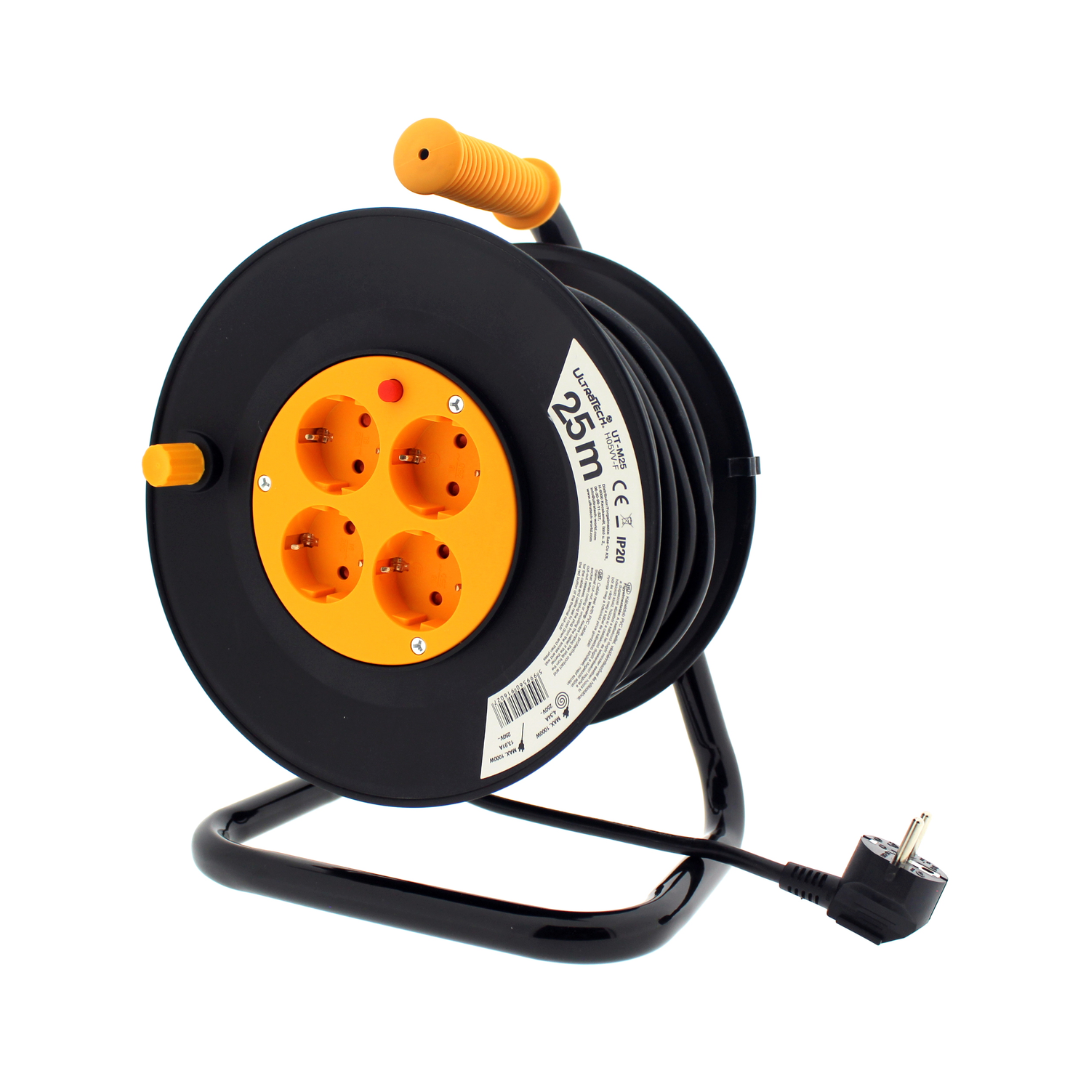 Ultratech Produžni kabel na kolutu 25m,bubanj PVC,H05VV-F 3x1,5mm2